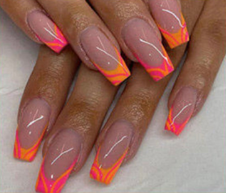 Sunset Press-On Nails
