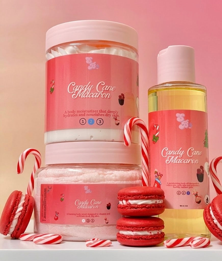 Candy Cane Macaron Body Bundle