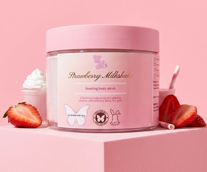 Strawberry Milkshake Foaming Body Scrub