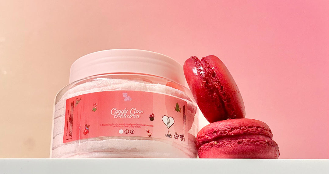 Candy Cane Macaron Foaming Body Scrub