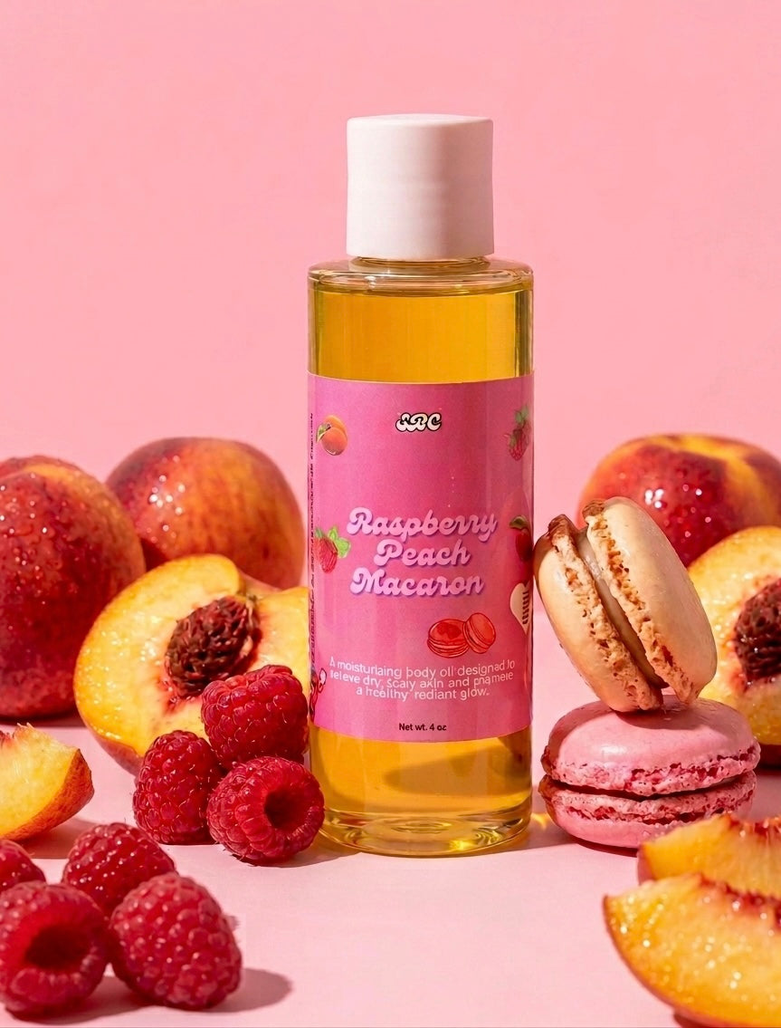 Raspberry Peach Macaron Body Oil