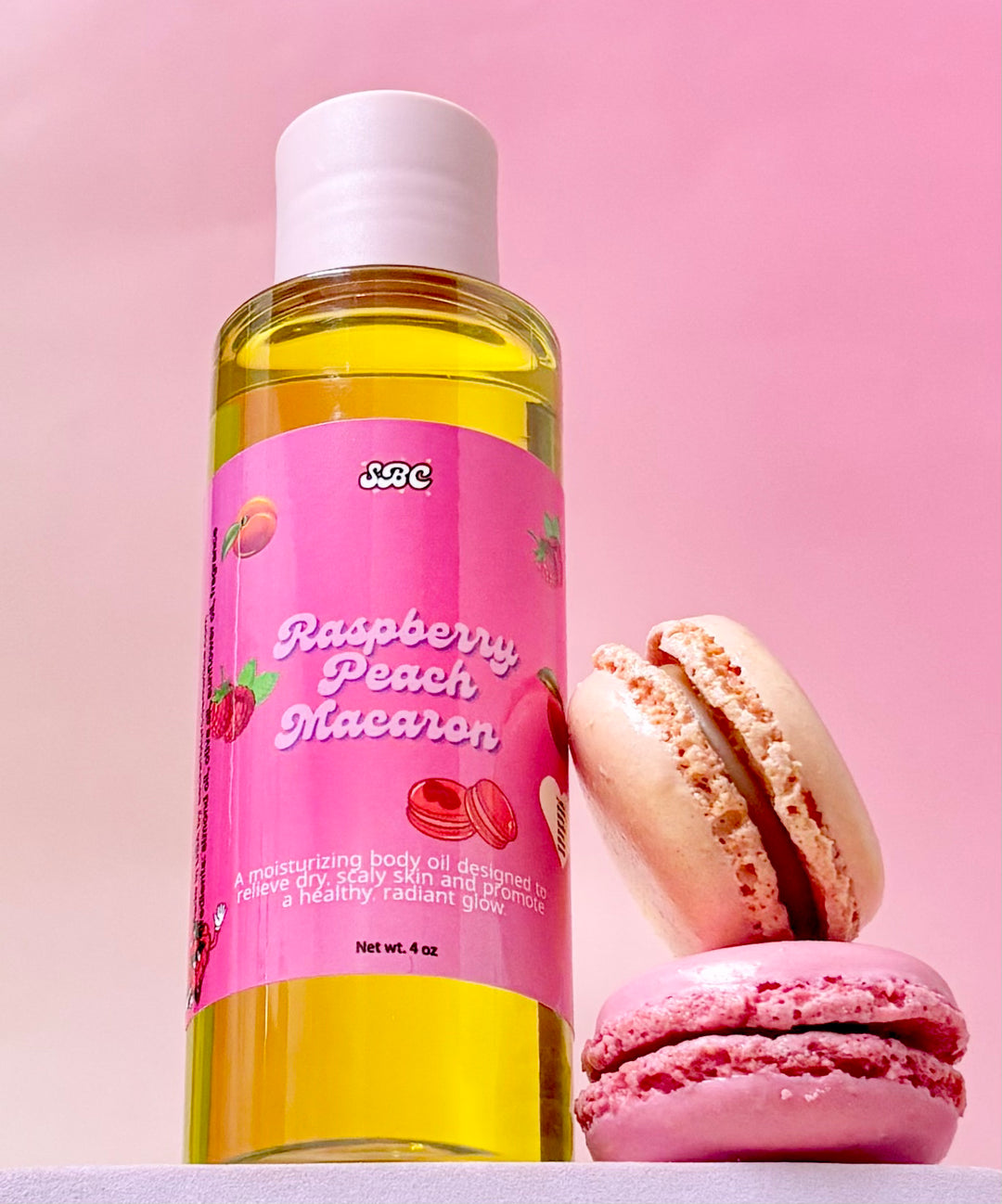 Raspberry Peach Macaron Body Nectar