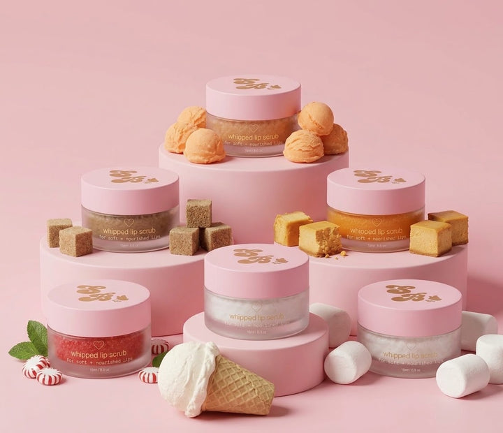 Whipped lip scrubs